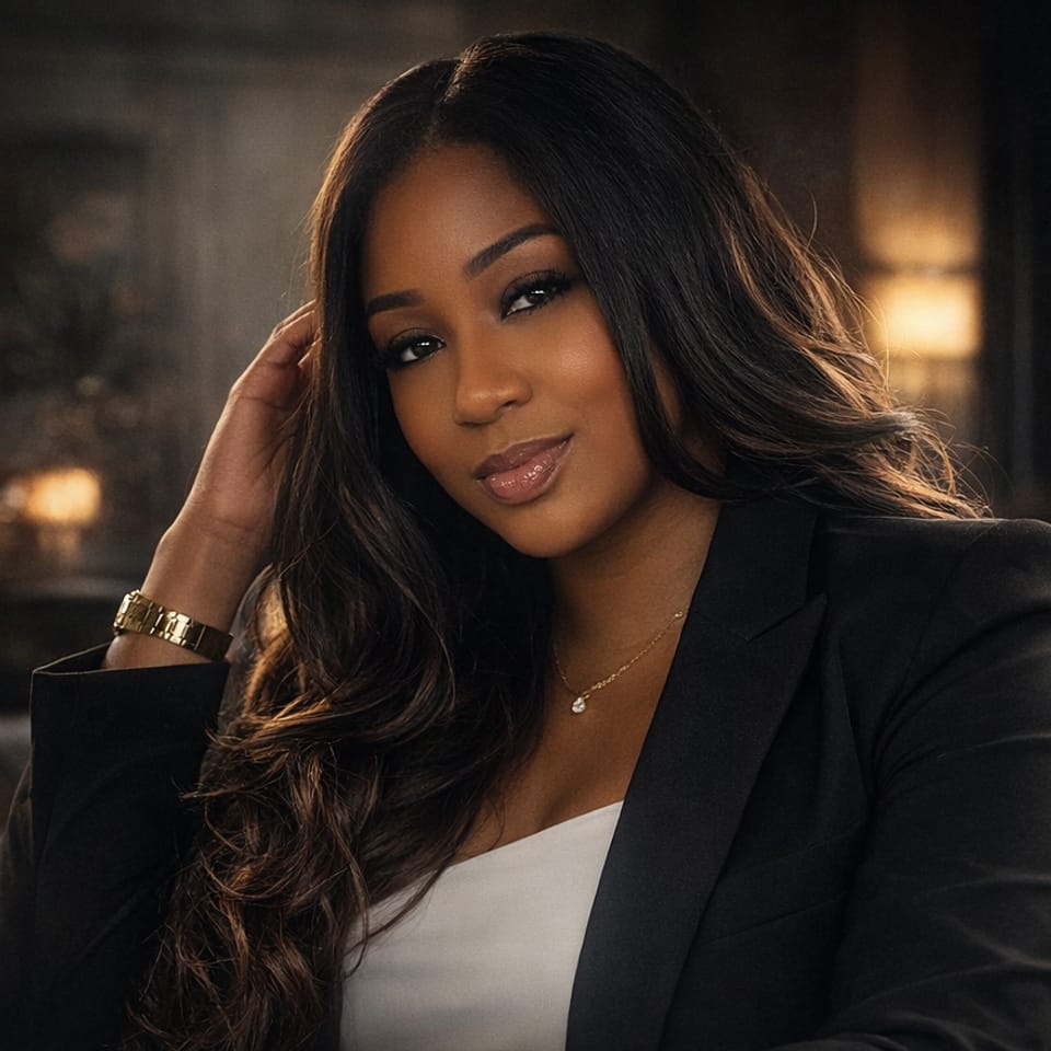 Crystal Lacon, smiling, in a black blazer